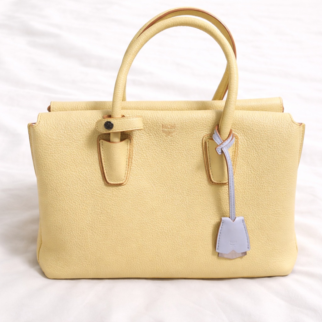 Mcm Pebbled Leather Milla Tote